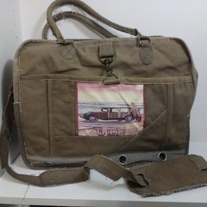 Vintage Addiction Canvas Messenger/Laptop bag